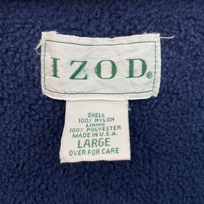 90s vintage 古着　ビンテージ　アイゾッド　IZOD ナイロン　ベスト　フルジップ　ロゴ刺繍