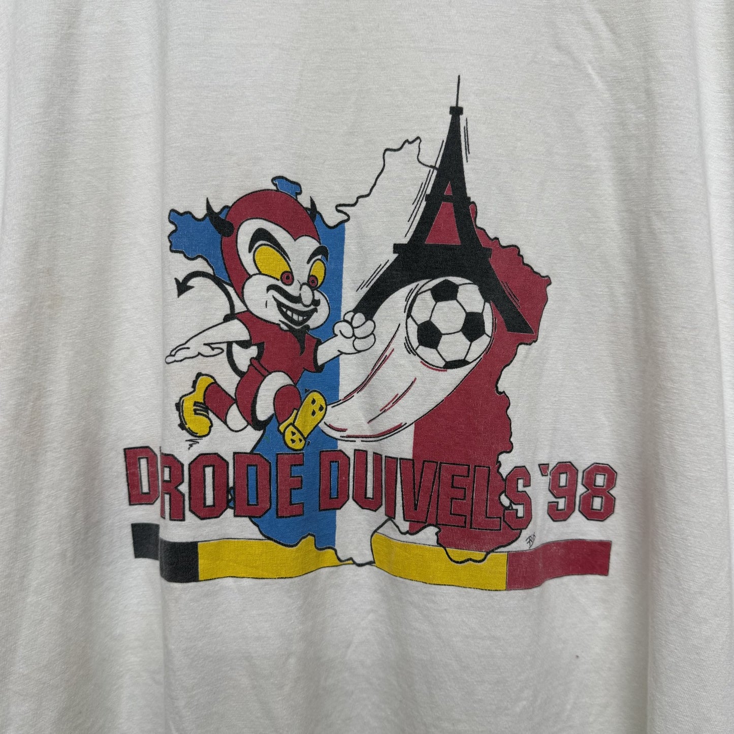 90s vintage 古着　ビンテージ　B&C フロントプリント　シティ　カジュアル　オーバーサイズ　ホワイト