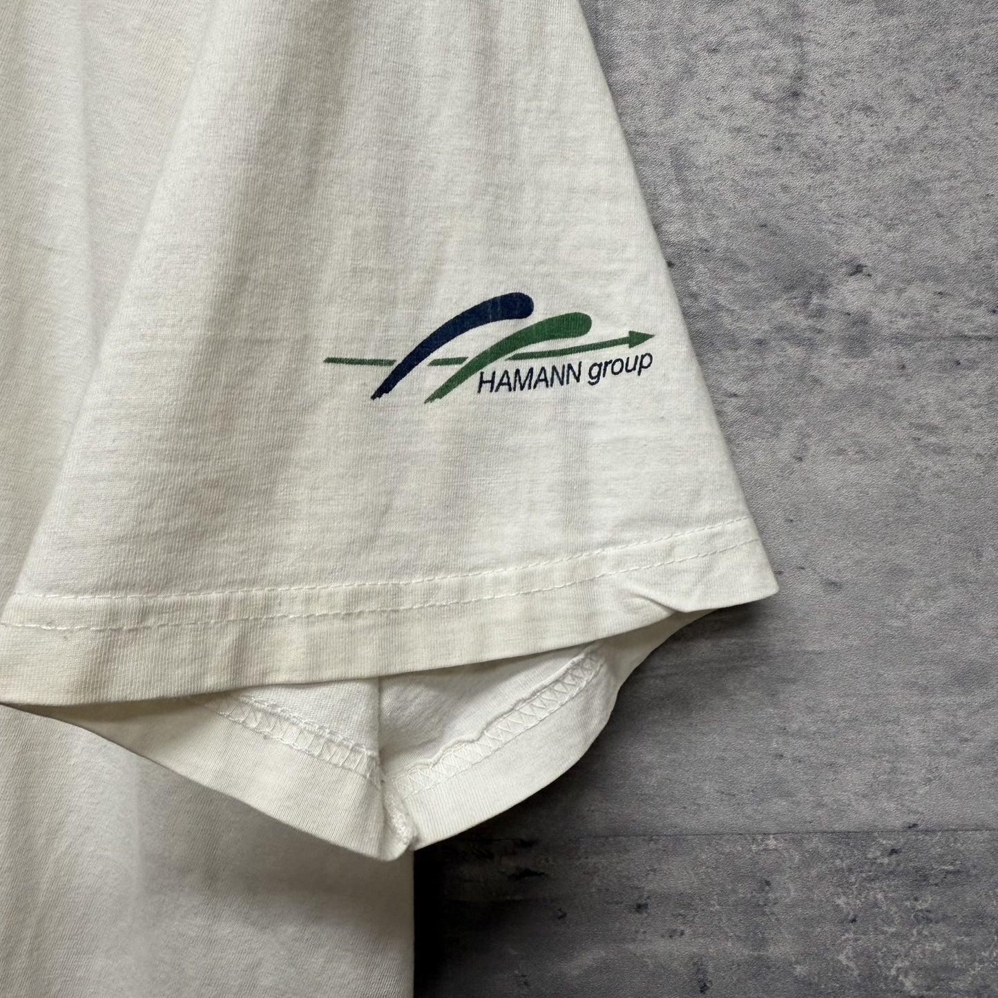 90s vintage 古着　ビンテージ　B&C フロントプリント　シティ　カジュアル　オーバーサイズ　ホワイト