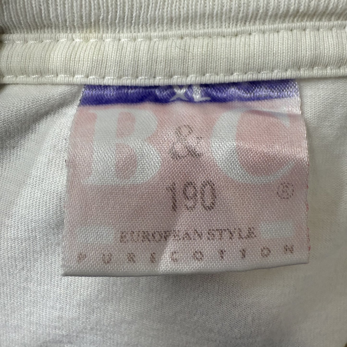 90s vintage 古着　ビンテージ　B&C フロントプリント　シティ　カジュアル　オーバーサイズ　ホワイト