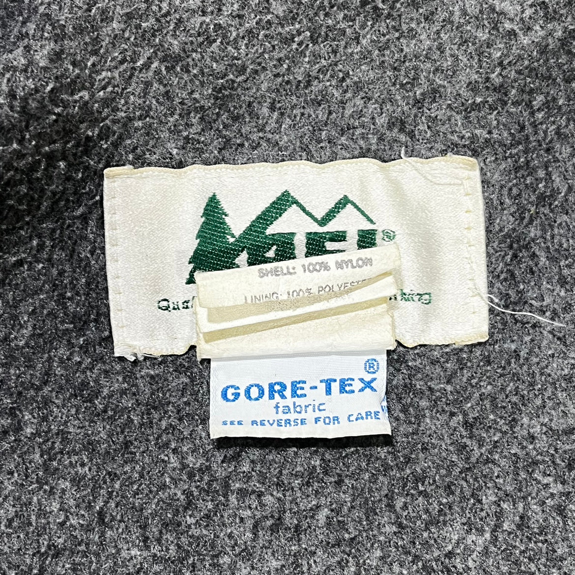 80s USA製 REI GORE-TEX ウォームアップジャケット ナイロンジャケット レイ ゴアテックス アウトドア 80年代 古着 ビンテージ ネイビー