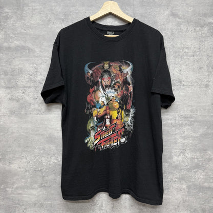 00s vintage 古着　ビンテージ　キャラクター　アニメ　プレステ　ゲーム　ストリートファイター　ブラック　Brisco Brands