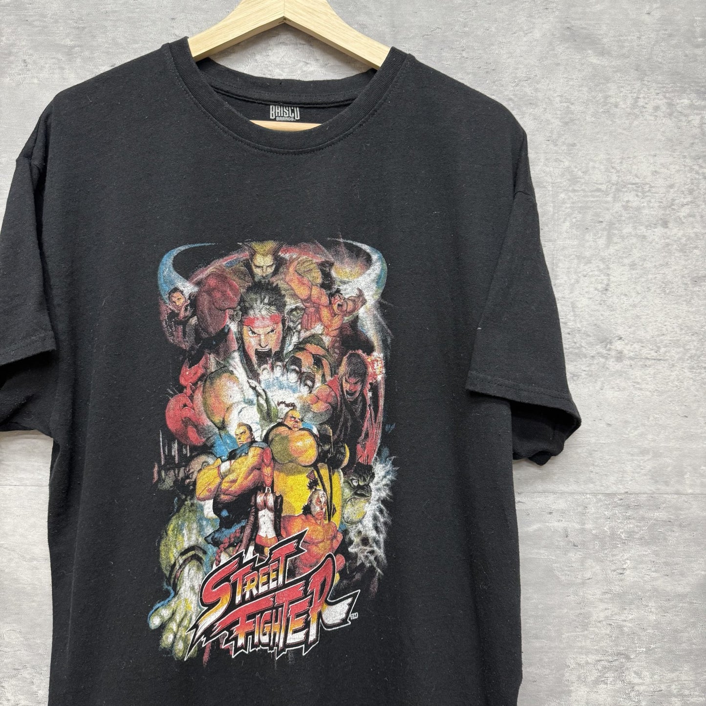 00s vintage 古着　ビンテージ　キャラクター　アニメ　プレステ　ゲーム　ストリートファイター　ブラック　Brisco Brands