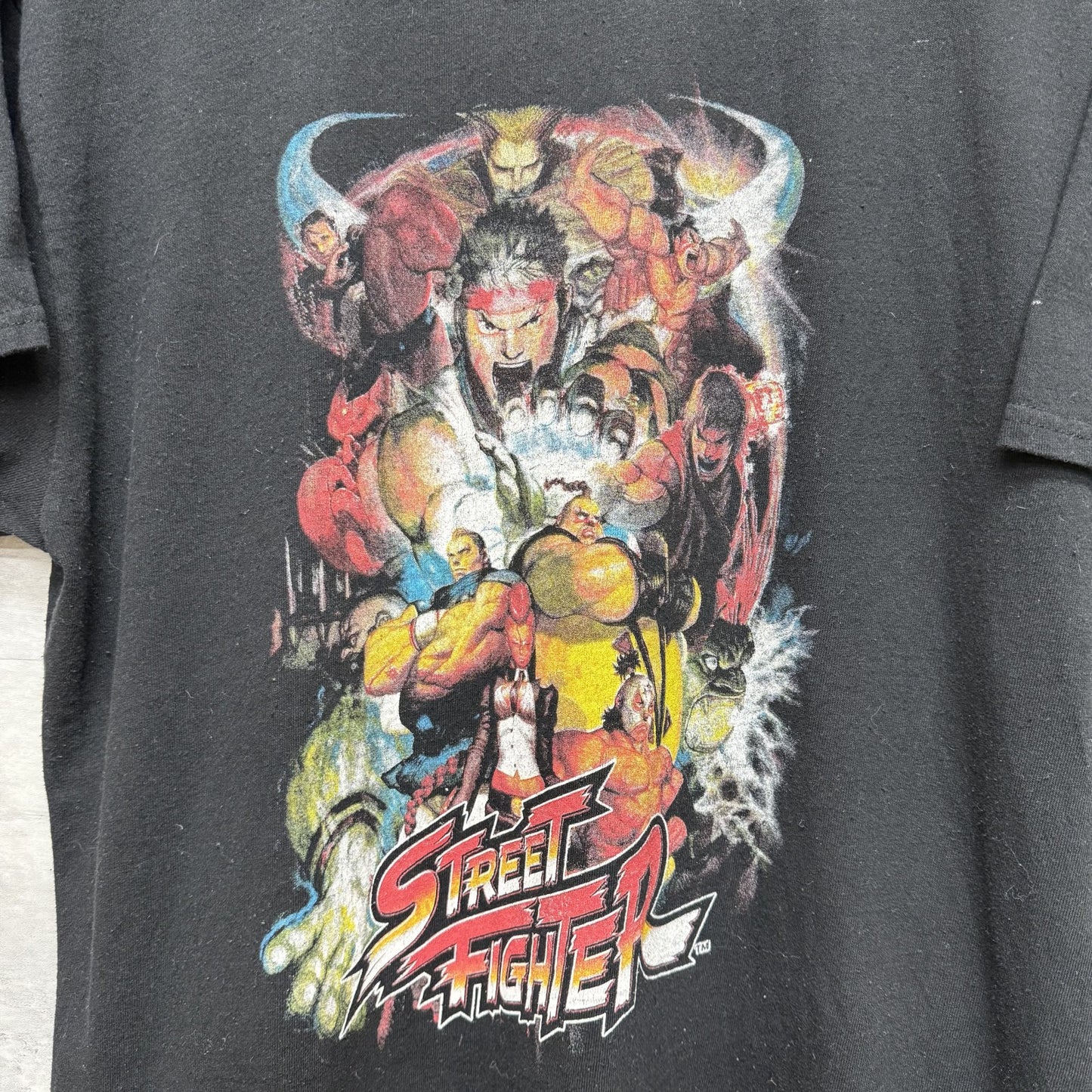 00s vintage 古着　ビンテージ　キャラクター　アニメ　プレステ　ゲーム　ストリートファイター　ブラック　Brisco Brands