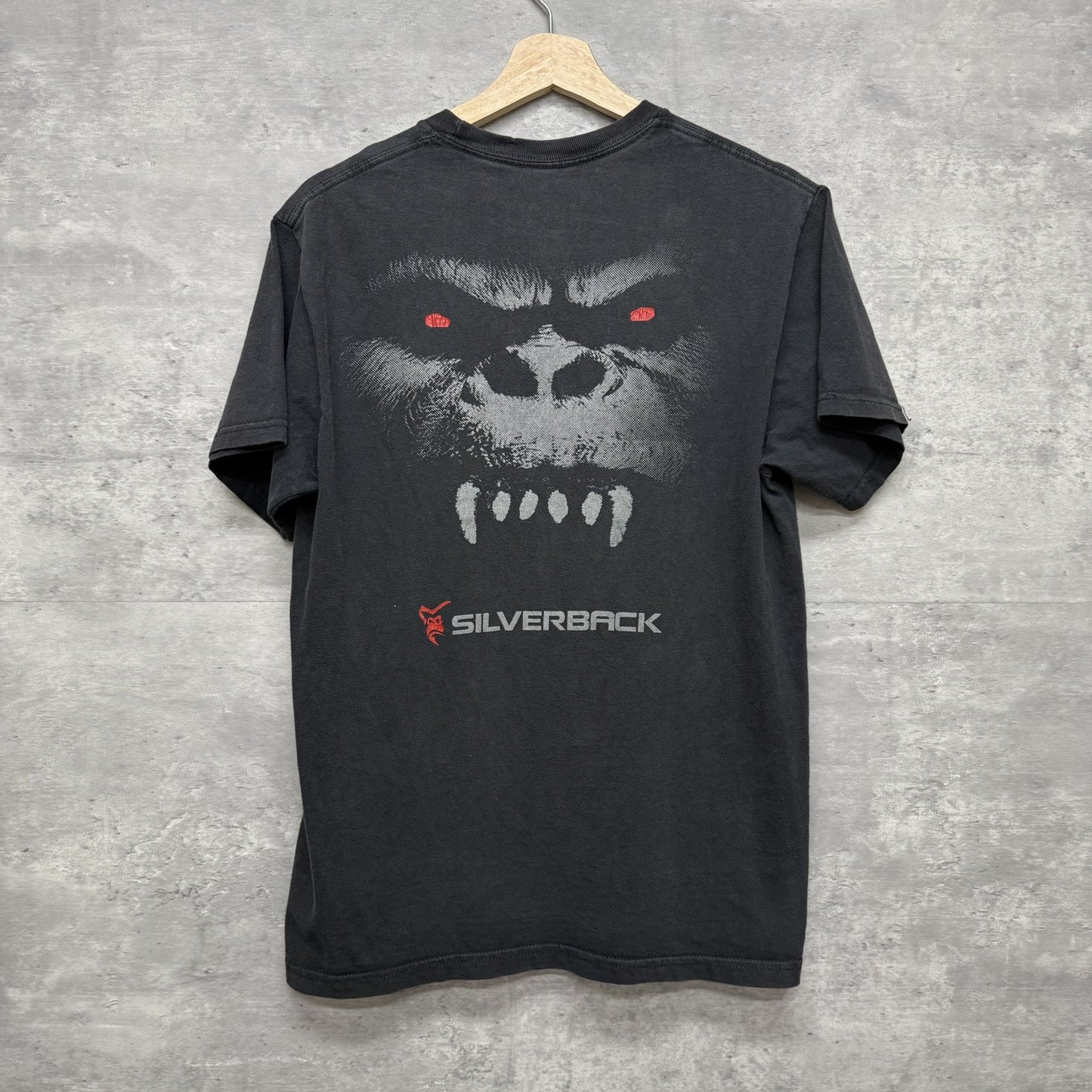 00s vintagえ古着　ビンテージ　SILVER BACK シルバーバック　ゴリラ　アメカジ　胸　バックプリント　ブラック