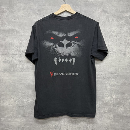 00s vintagえ古着　ビンテージ　SILVER BACK シルバーバック　ゴリラ　アメカジ　胸　バックプリント　ブラック
