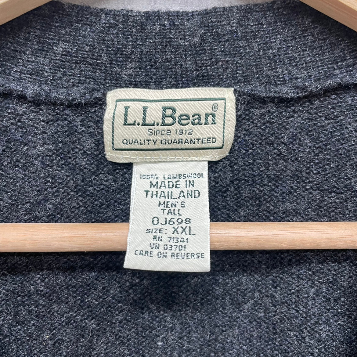 90s L.L.Bean カーディガン エルエルビーン ブラック MENS vintage 古着 ビンテージ LAMBS WOOL 希少 XXLサイズ 秋 冬