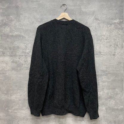 90s L.L.Bean カーディガン エルエルビーン ブラック MENS vintage 古着 ビンテージ LAMBS WOOL 希少 XXLサイズ 秋 冬