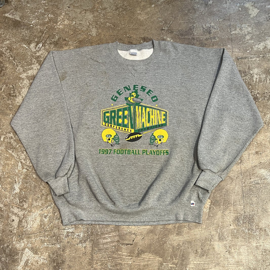 90s Russel カレッジフットボールセンタープリントスウェット　グレー　XXXL