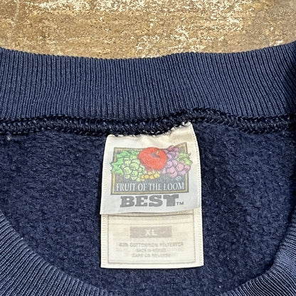 00s Fruit of the loom GRANDPA  センタープリントスウェット　ネイビー　XL