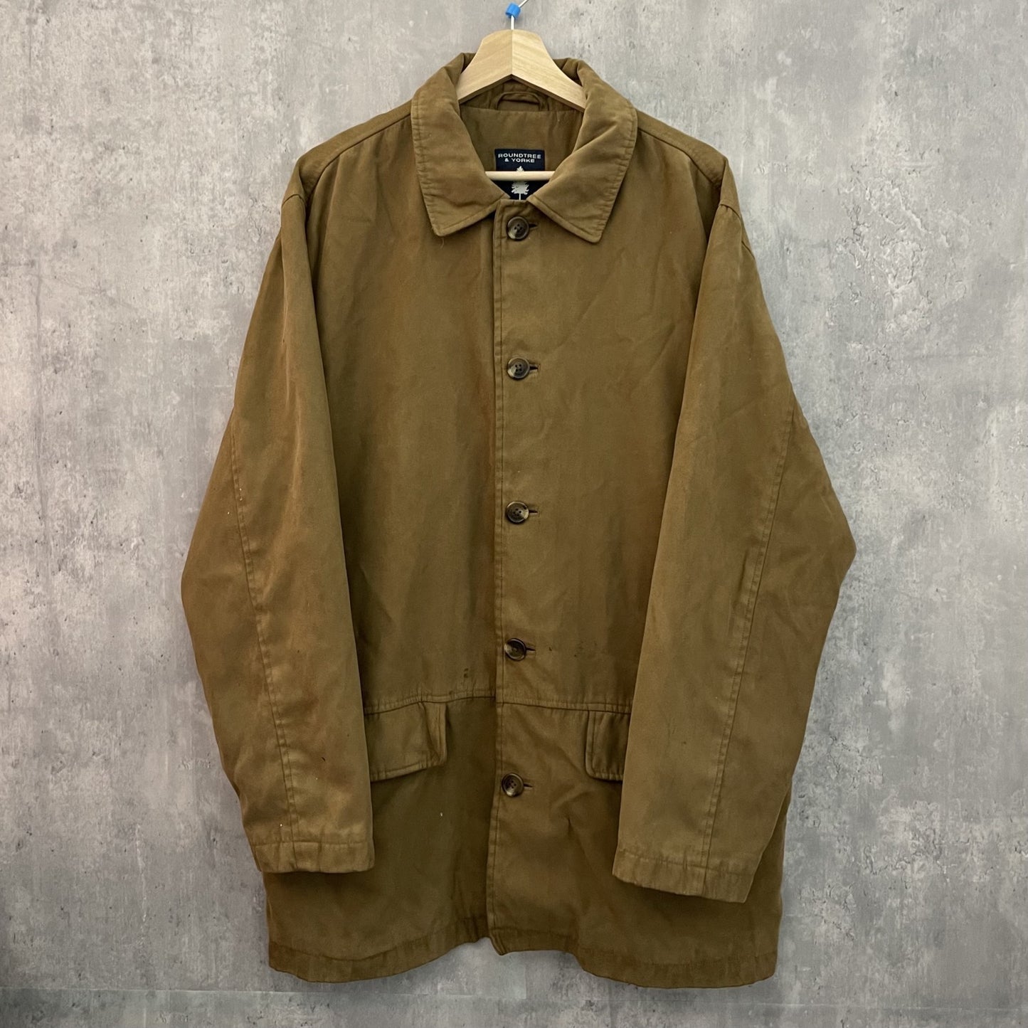 00s vintage 古着　ビンテージ　ROUNDTREE&YORKE ベロア　ハンティングジャケット　カバーオール　無地　