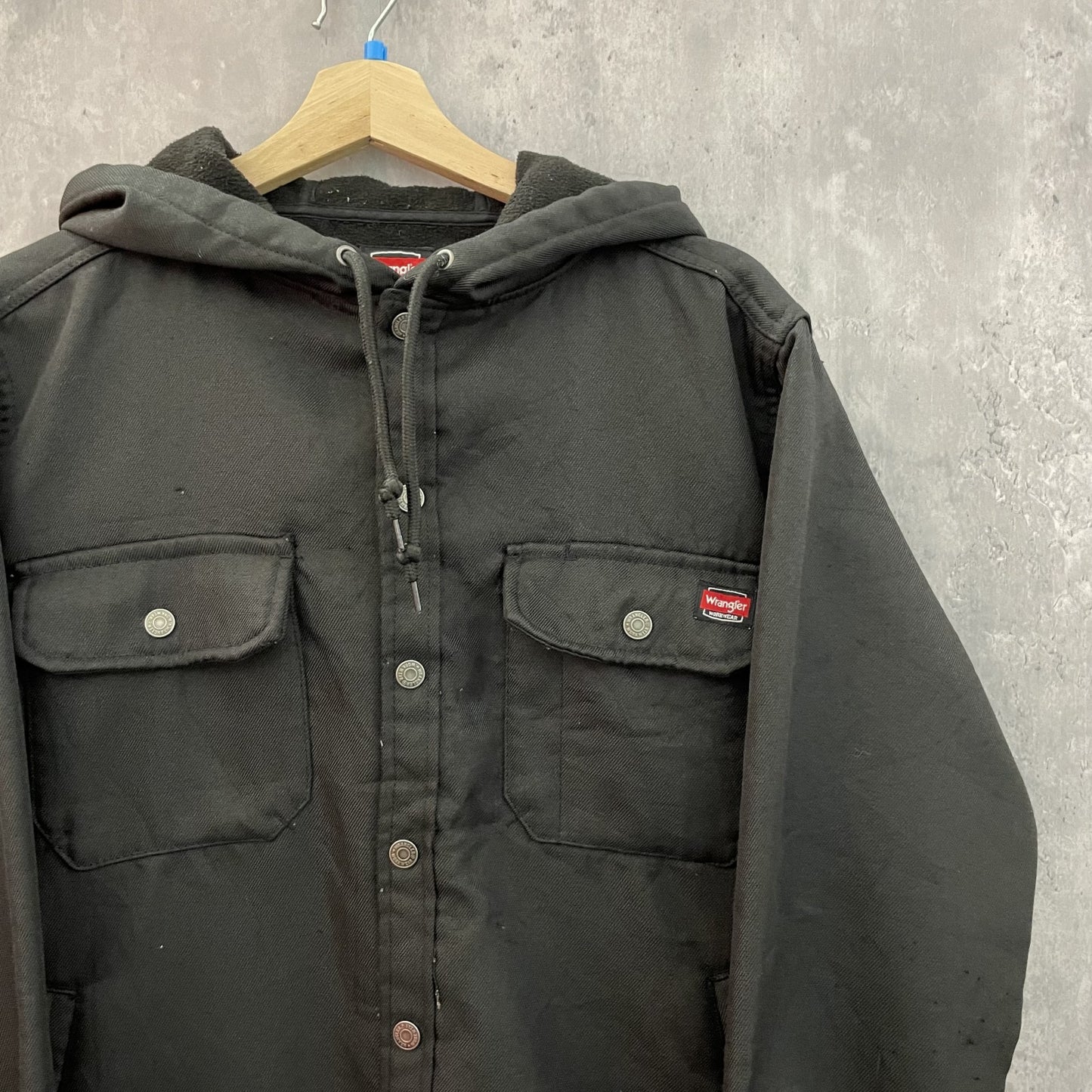 00s vintage 古着　ビンテージ　ラングラー　wrangler ワーク系　アウトドア　単色　内側フリース　フーディー