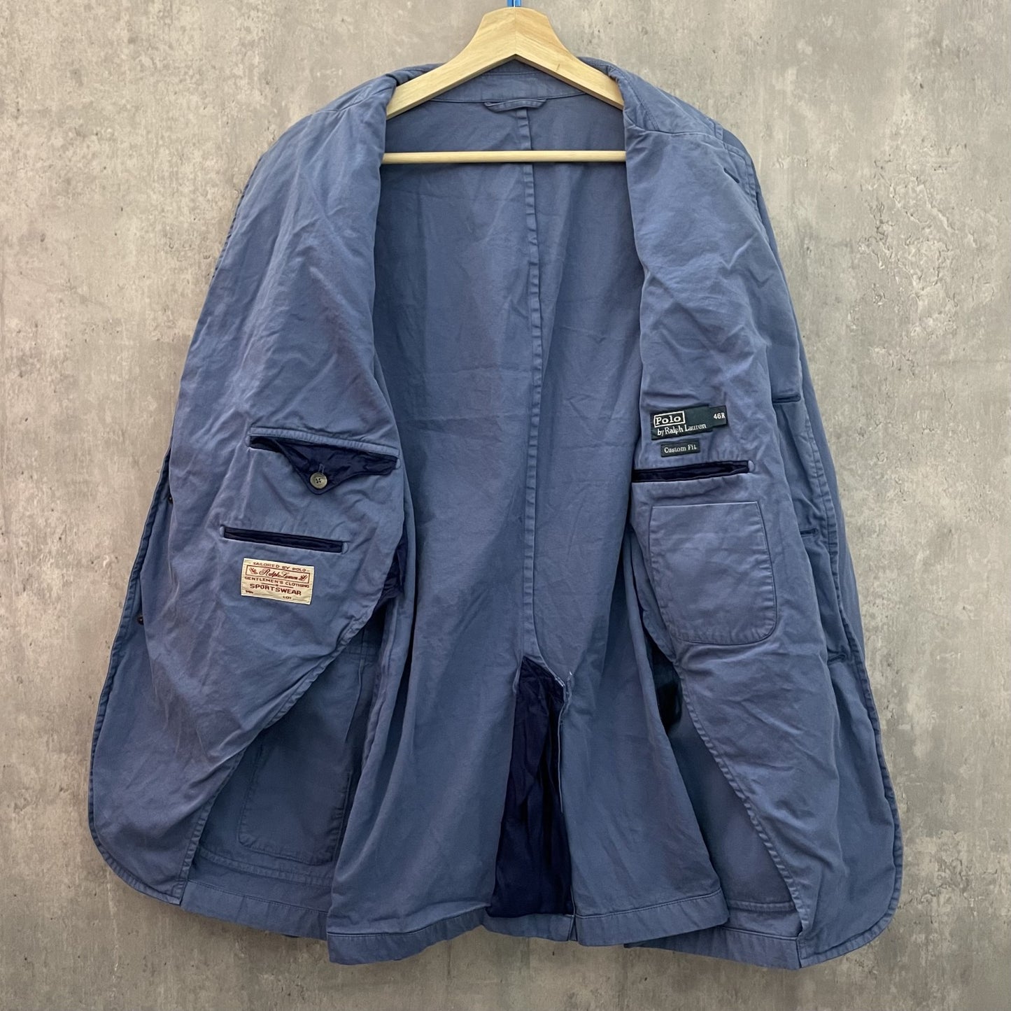 90s vintage 古着　ビンテージ　ラルフローレン　RalphLauren テーラードジャケット　アウター　紳士　単色