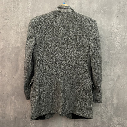 80s vintage 古着　ヴィンテージ　Harris Tweed ハリスツイード　ウールテーラードジャケット　カジュアル　紳士