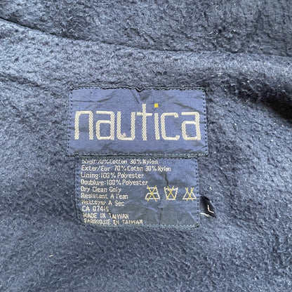 90s NAUTICA ノーティカ vintage jacket フリース 古着 ビンテージ 裏地 ナイロン NYLON Lサイズ 緑 グリーン