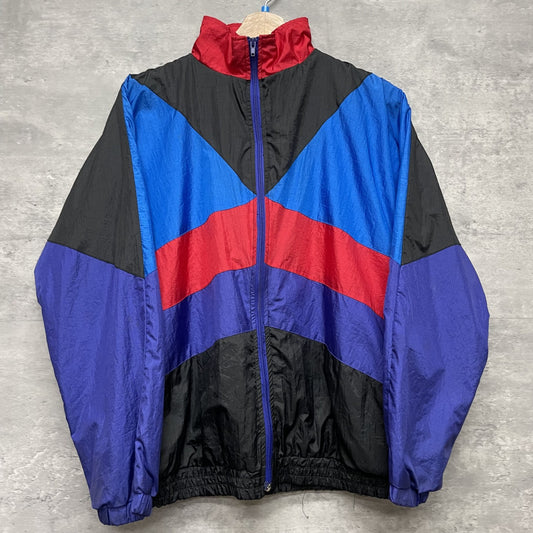 90s vintage 古着　ビンテージ　ATHLETIC WORKS アスレチック　ナイロンジャケット　アウター　フルジップ　マルチカラー　スポーツ