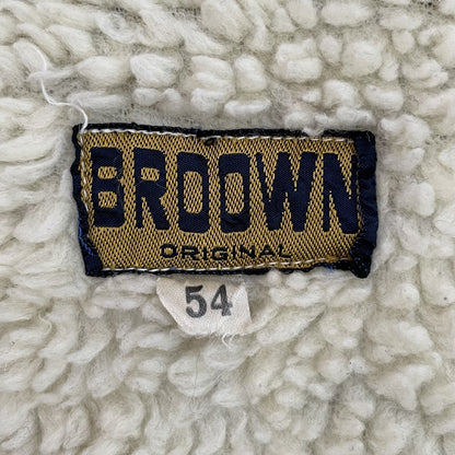 vintage 古着　ビンテージ　コーデュロイジャケット　BROOWN 紳士　カジュアル　フロントチャック　無地　ブラウン