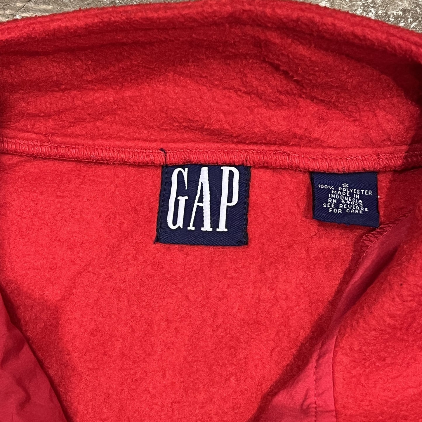 OLD GAP ハーフジップ　フリース　赤　S