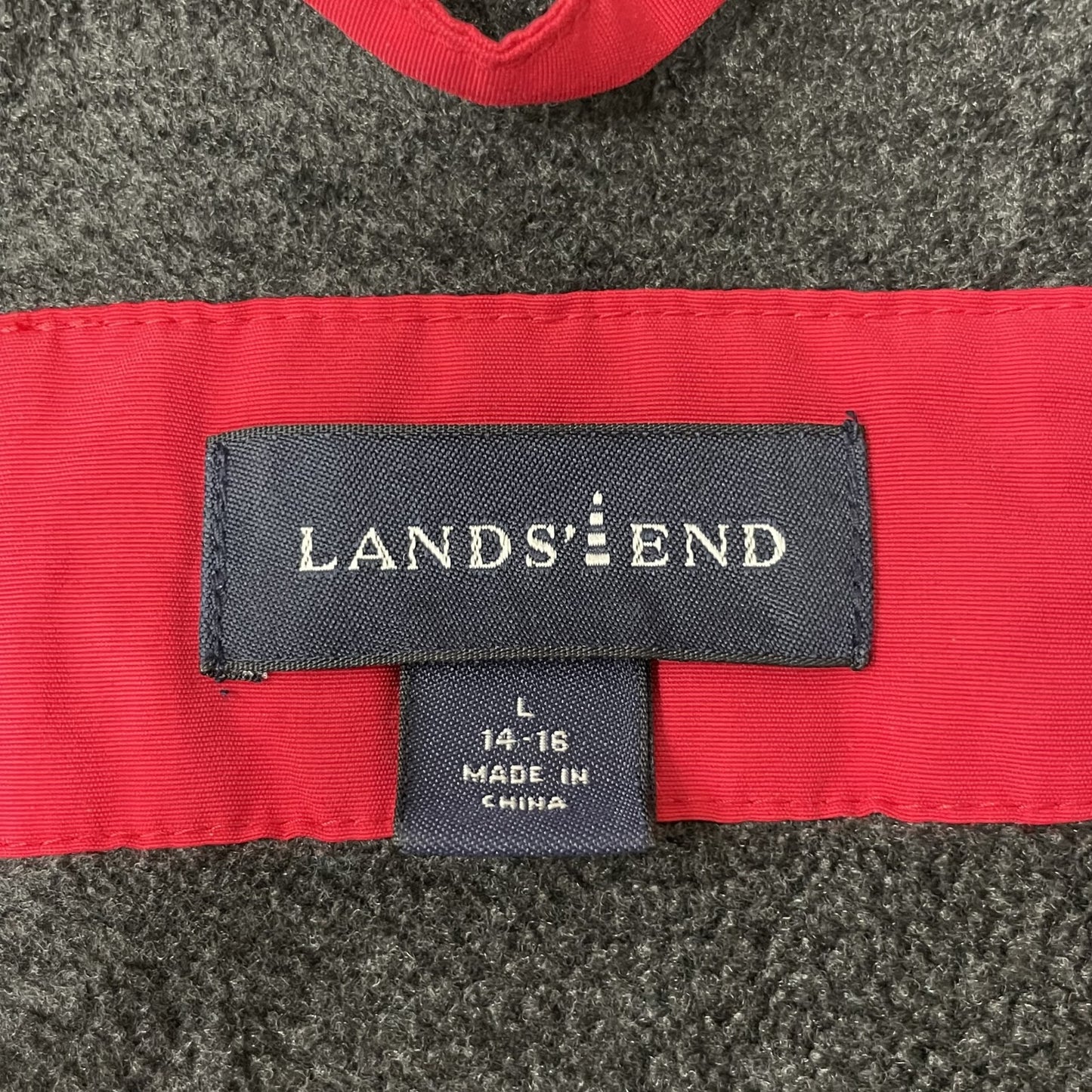 00s vintage 古着　ビンテージ　ランズエンド　LANDS'END　マウンテン　ナイロン　裏地フリース　ダブルジップ