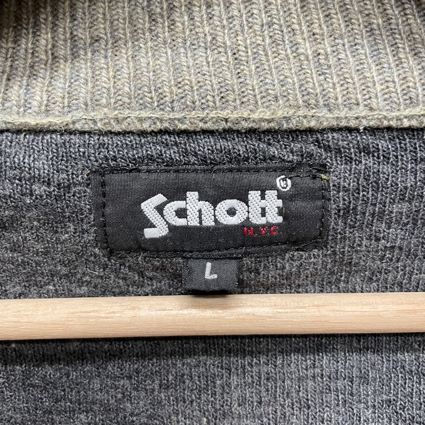 90s vintage 古着　ビンテージ　ショット　Schott ジップアップトレーナー　スウェット　