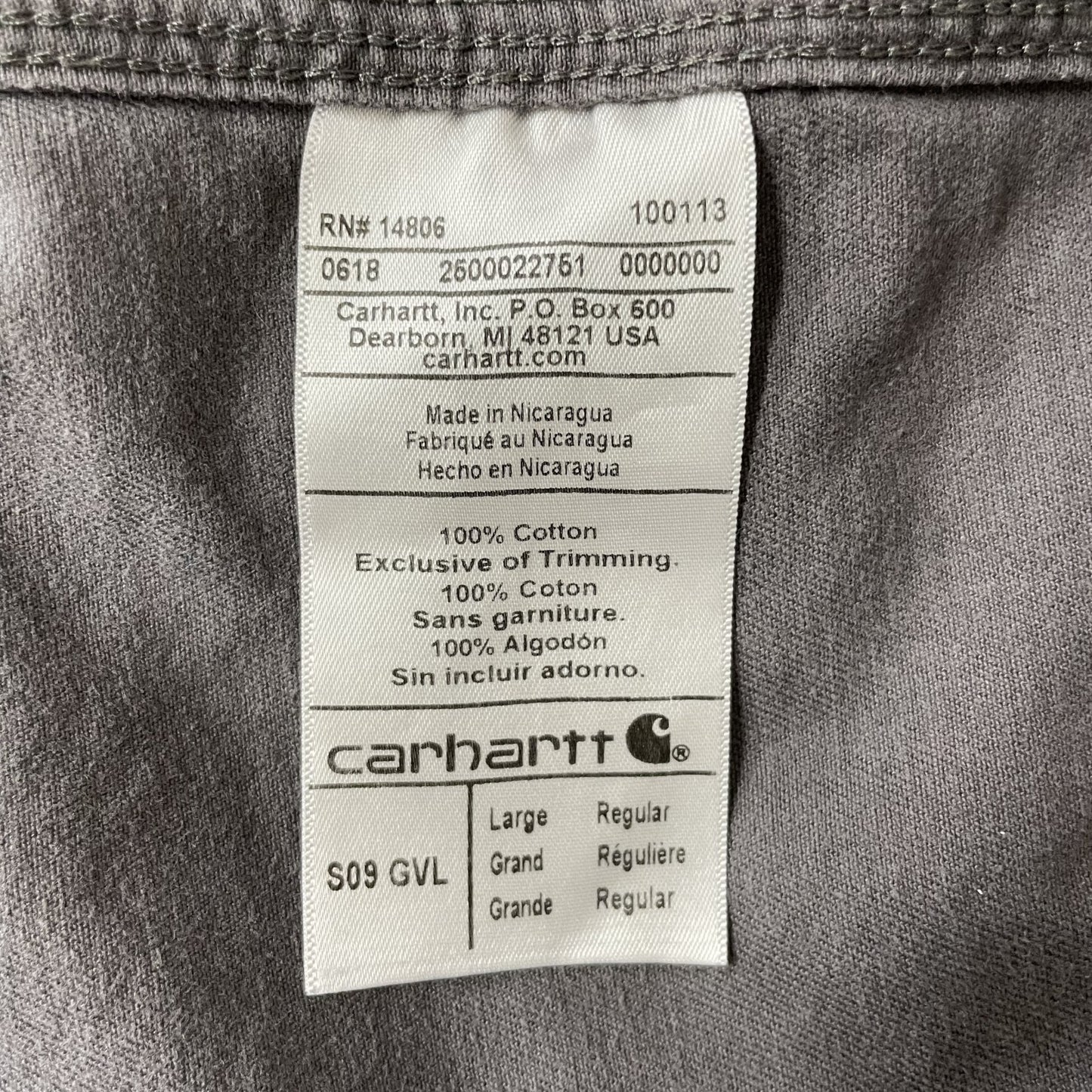 00s vintage 古着　ビンテージ　カーハート　Carhartt 　長袖　ワーク　厚手　ストリート　スケーター　胸元ロゴ