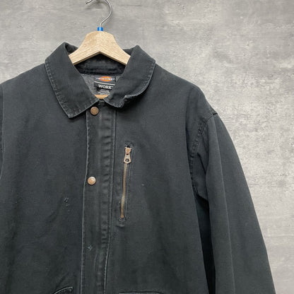 00s vintage 古着　ビンテージ　ディッキーズ　Dickies　ブランケットダックジャケット　ワーク　フルジップ　ポケットロゴ　アメカジ