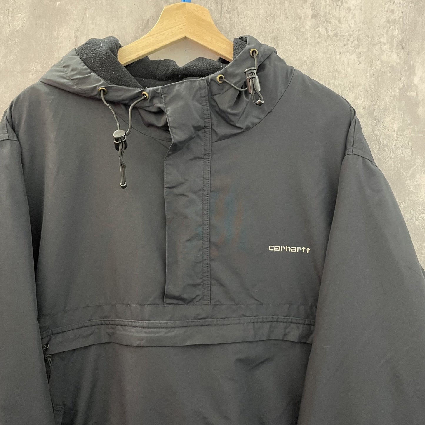 00s vintage 古着　ビンテージ　カーハート　Carhartt 　アノラックパーカー　裏地フリース　スケーター　ストリート　ハーフジップ