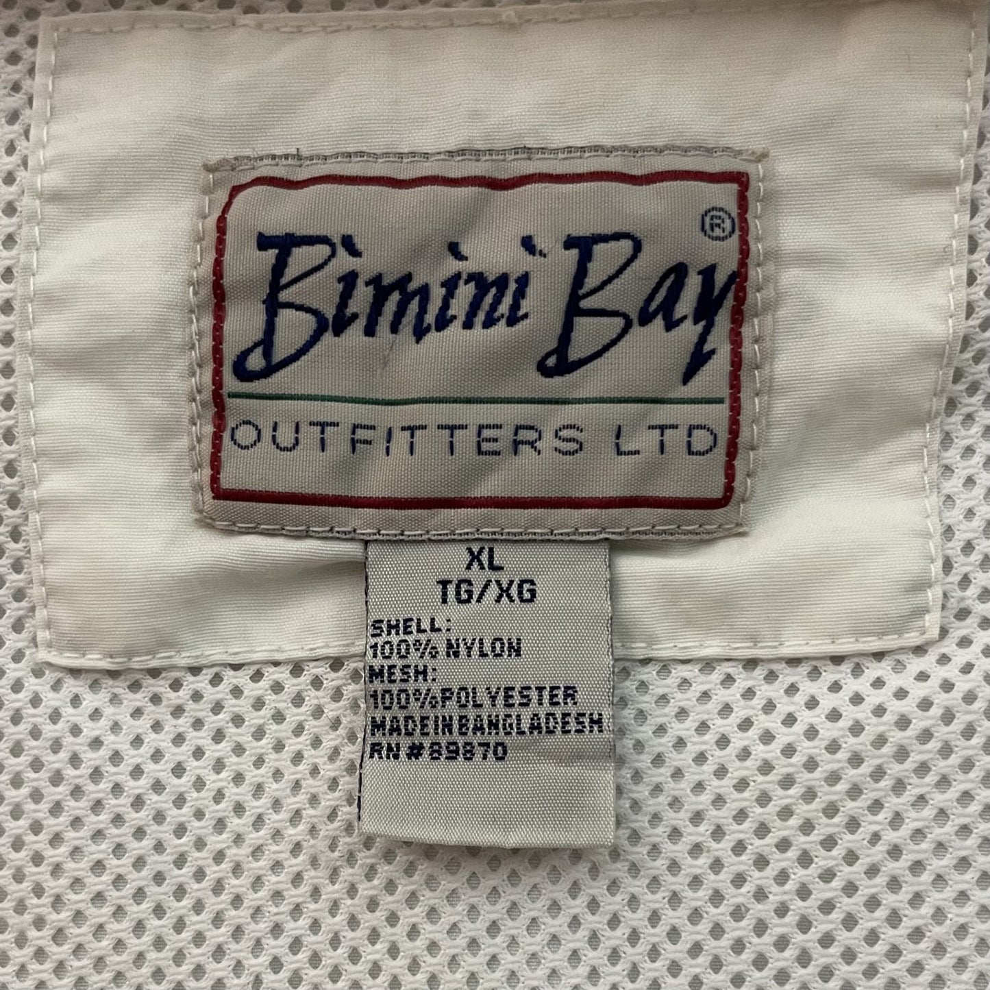 00s BiminiBay vintage 古着　ビンテージ　フィッシングシャツ　ホワイト　XLサイズ　