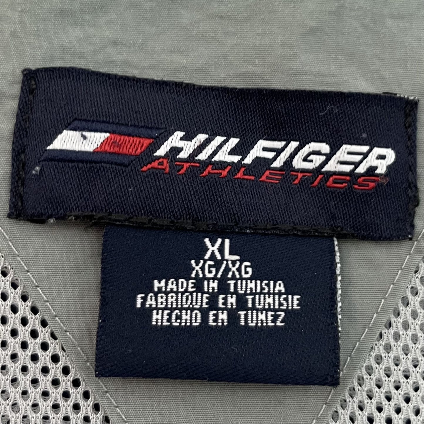 90s vintage 古着　ビンテージ　トミー　TOMMY HILFIGER トミーヒルフィガー　フルジップ　ドローコード　刺繍ロゴ　ネイビー　　