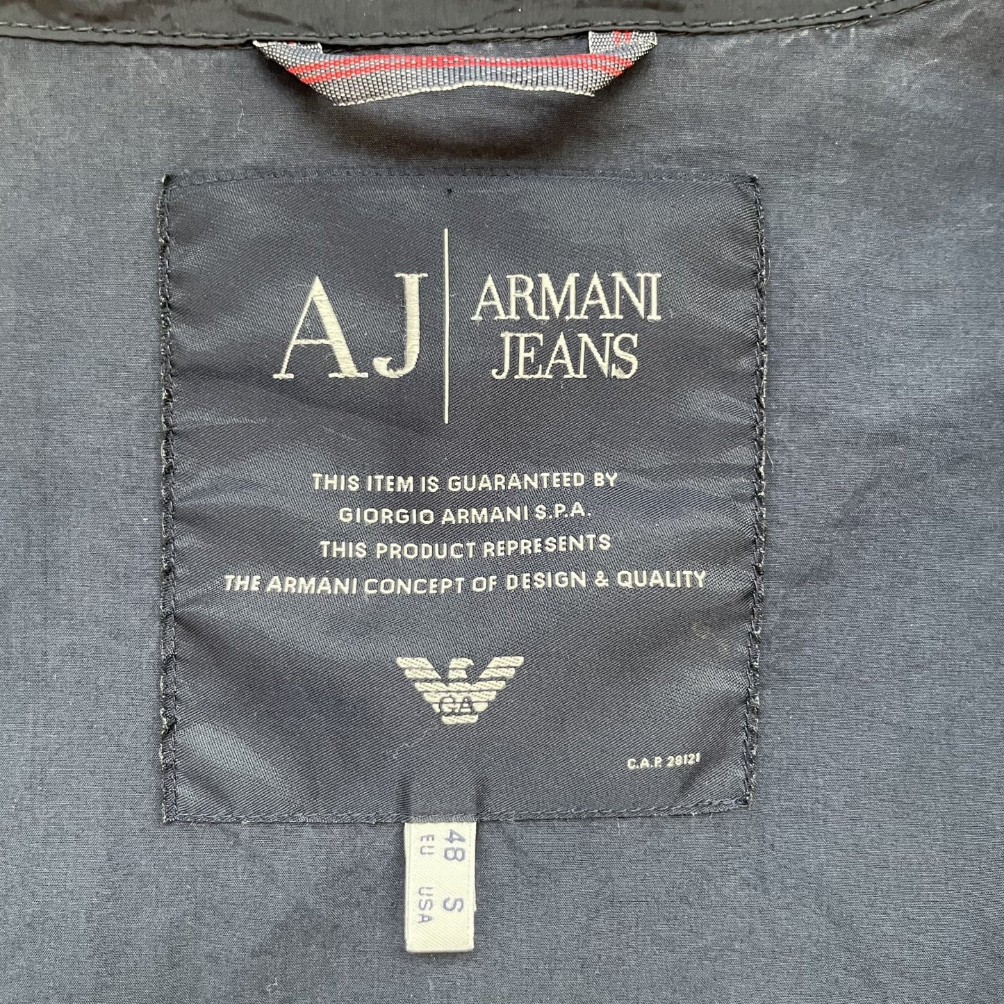 00s vintage 古着　ビンテージ　ARMANIJEANS アルマーニジーンズ　ナイロンジャケット　ブラック　Sサイズ