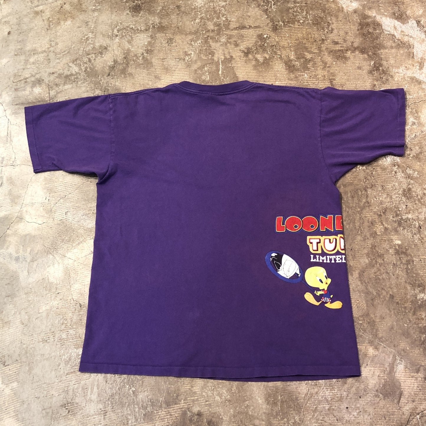 90s USA製 LoonyTunes LIMITEDWEAR サイドプリントT ルーニーテューンズ　キャラクター