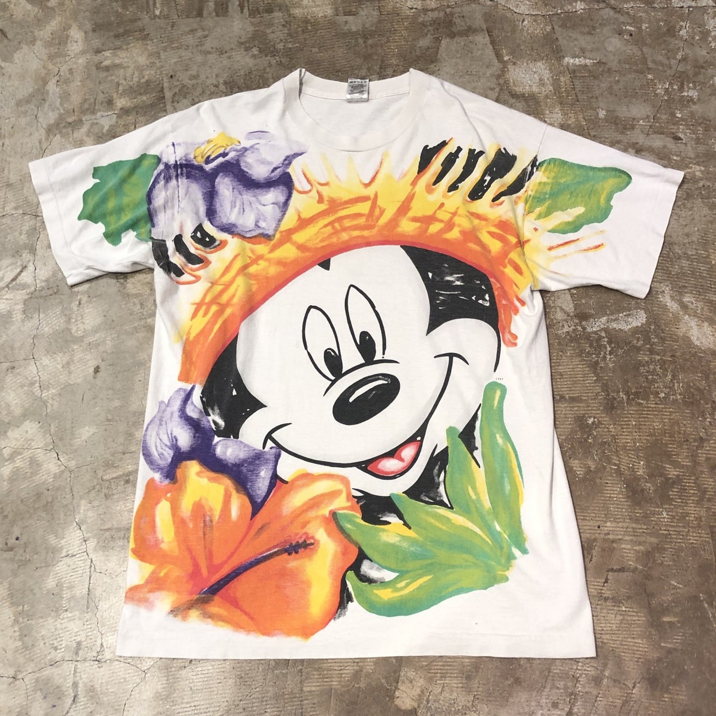 90s MICKEY UNLIMITED ミッキーオーバープリント　USA製