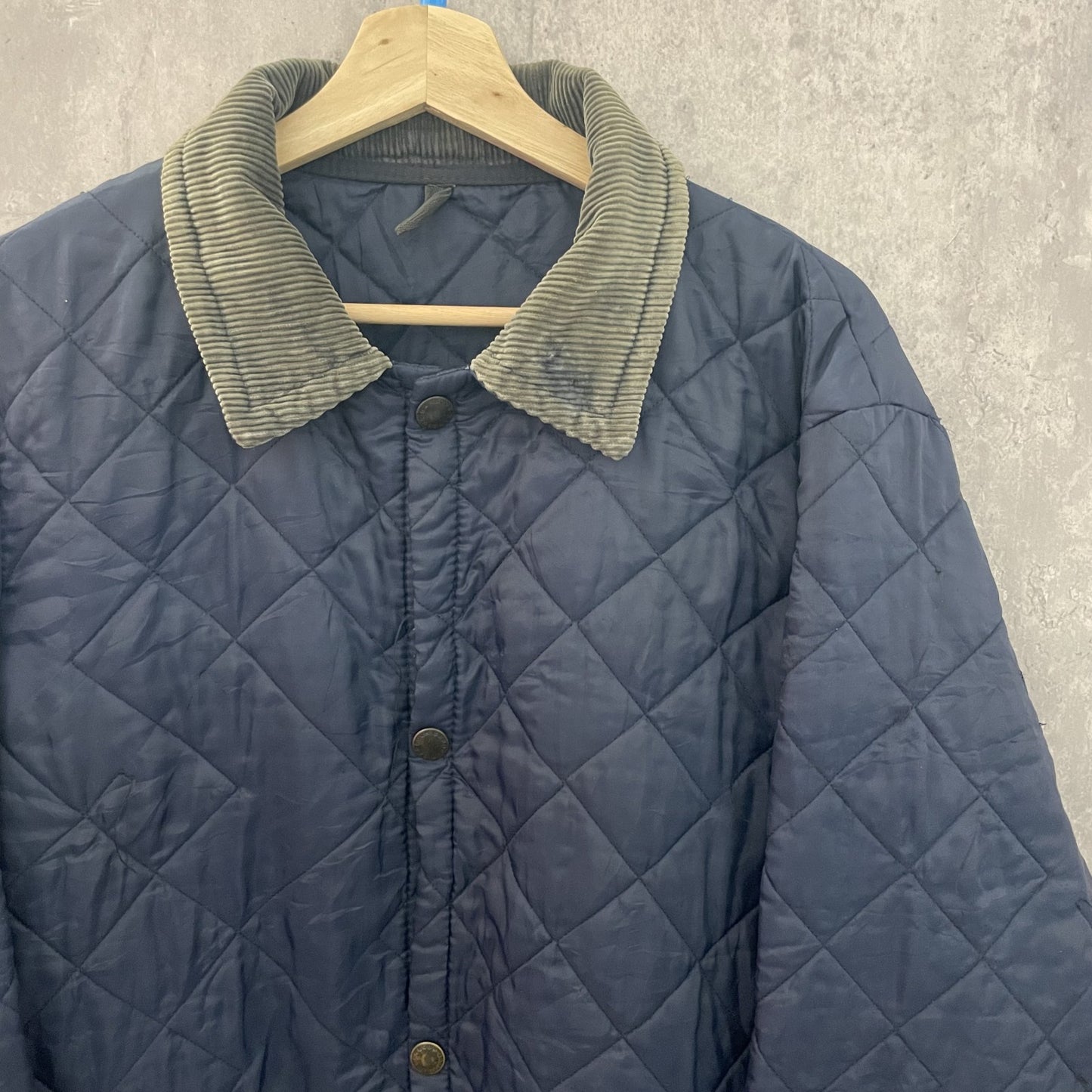 90s vintage 古着　ビンテージ　Barbour バブアー　キルティングジャケット　ライナー　襟コーデュロイ