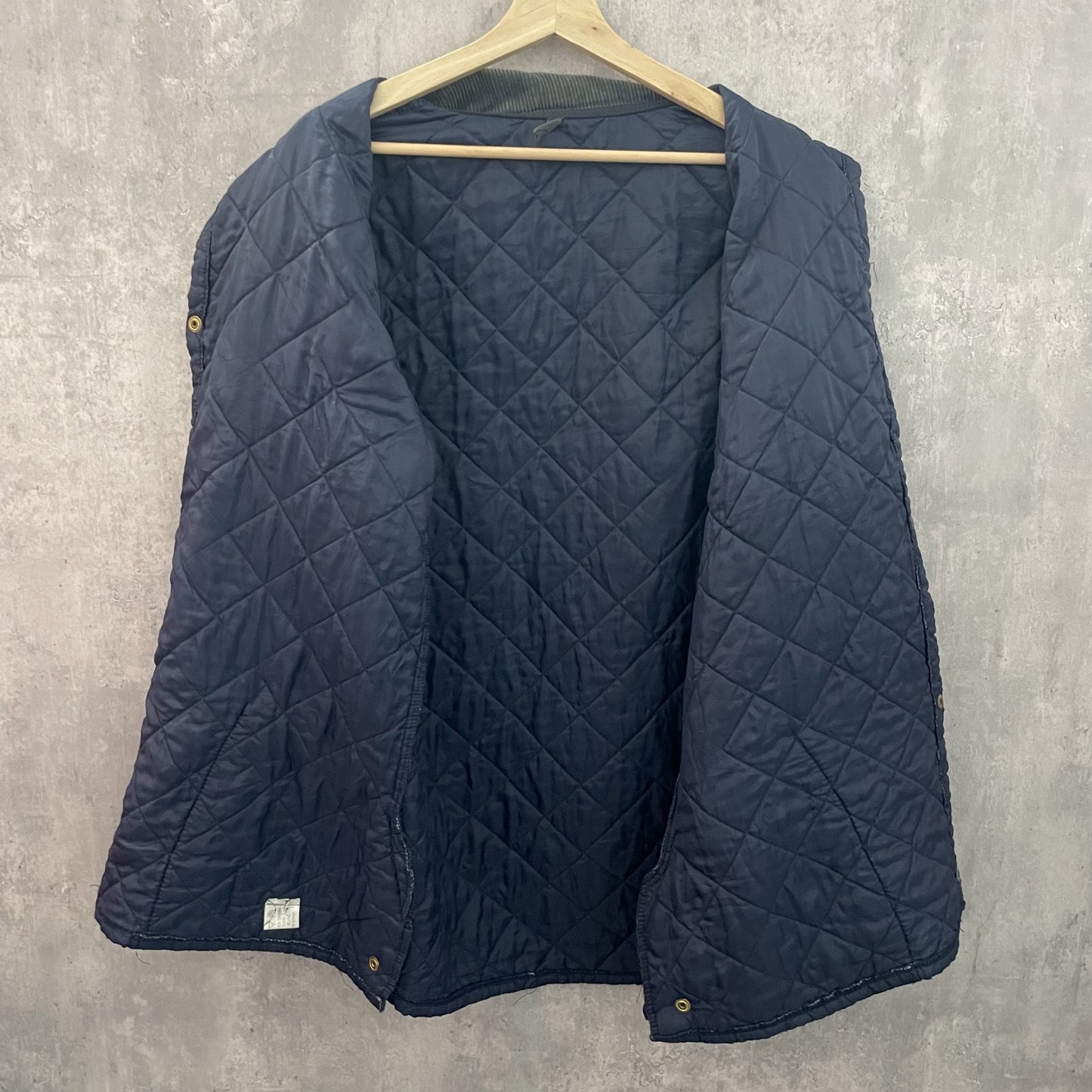 90s vintage 古着　ビンテージ　Barbour バブアー　キルティングジャケット　ライナー　襟コーデュロイ