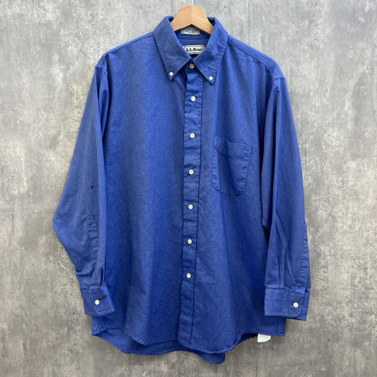 80s~90s L.Lbean エルエルビーン ボタンダウンシャツ 16 1/2-32サイズ カナダ製