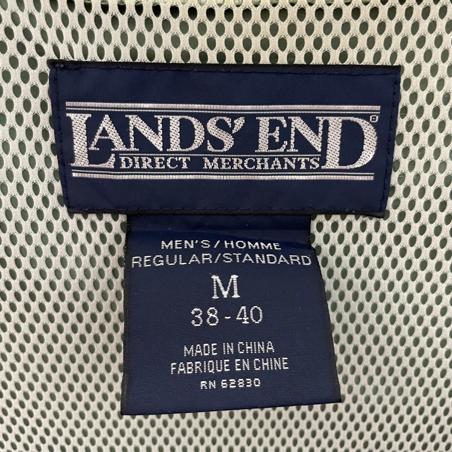 90s vintage 古着　ビンテージ　ランズエンド　LANDS END ナイロンジャケット　フルジップ　ドローコード　テック