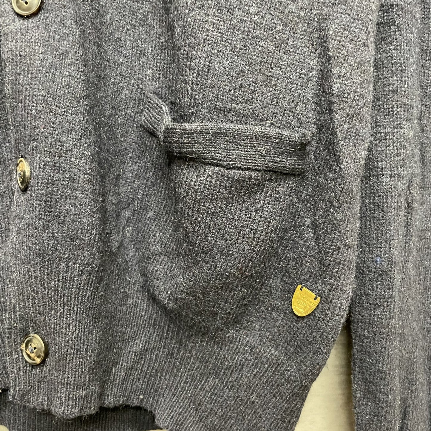 90s SCOTCH&SODA vintage 古着　ビンテージ ウール　カーディガン　ネイビー