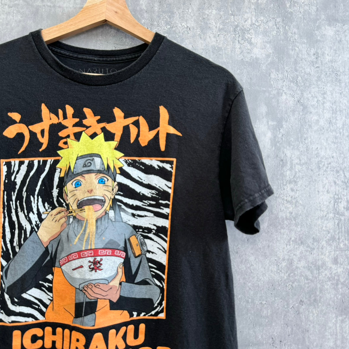 NARUTO ナルト 一楽ラーメンショップ うずまきナルト 半袖Tシャツ Mサイズ アニメTシャツ