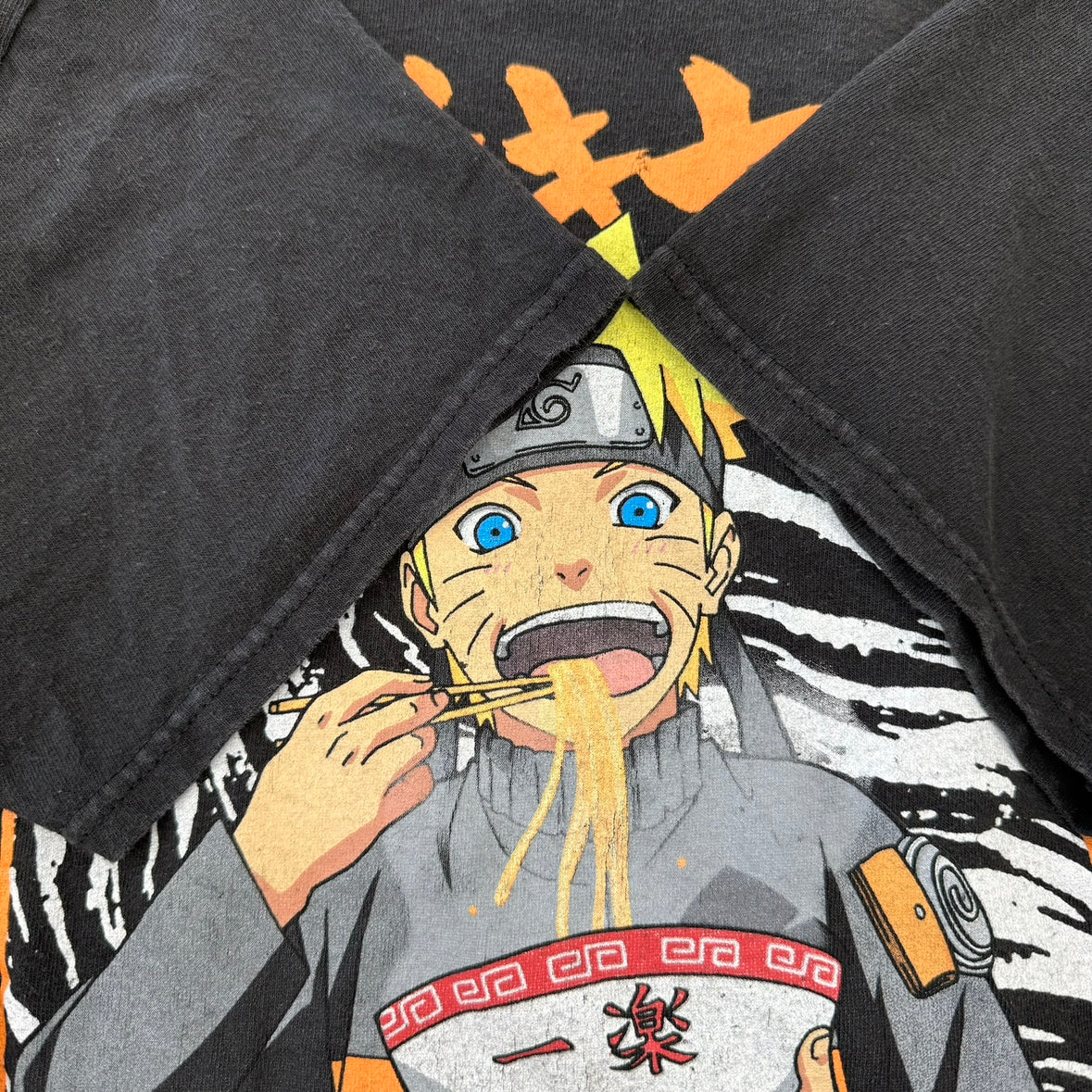 NARUTO ナルト 一楽ラーメンショップ うずまきナルト 半袖Tシャツ Mサイズ アニメTシャツ