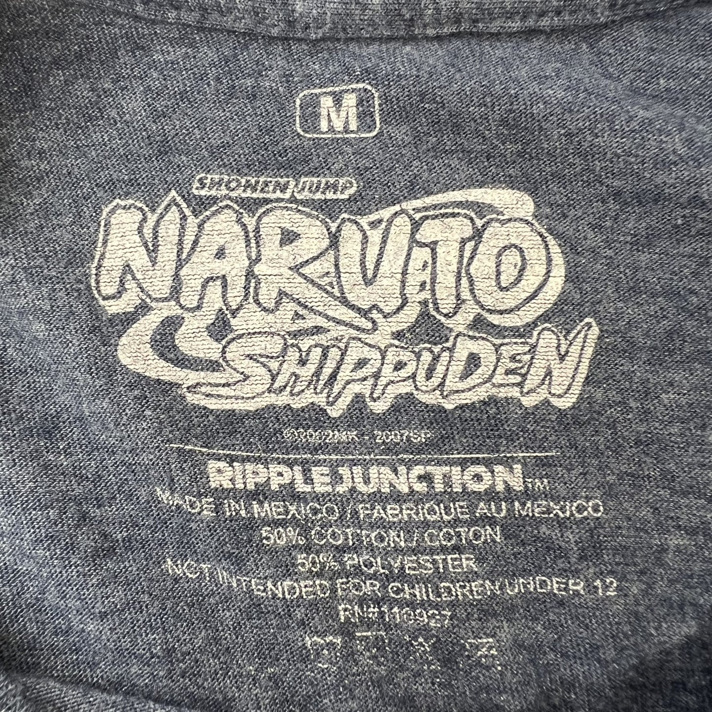 NARUTO 青年ナルト 青年サスケ アニメＴシャツ ジャンプ Mサイズ メキシコ製