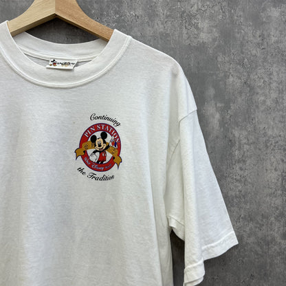 ディズニー オフィシャルタグ 両面プリント 半袖Ｔシャツ HAITI製 Lサイズ 古着