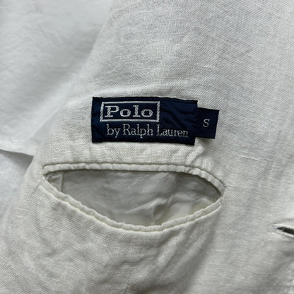 90s vintage 古着　ビンテージ　ポロラルフローレン　テーラードジャケット　リネン　ホワイト　PoloRalphLauren