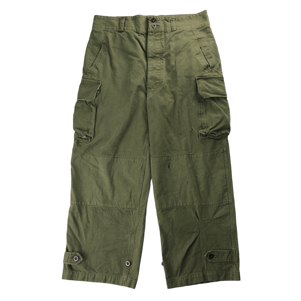 50s vintage M-47前期 French Army フランス軍 実物 ミリタリーパンツ カーゴパンツ 比翼ボタン