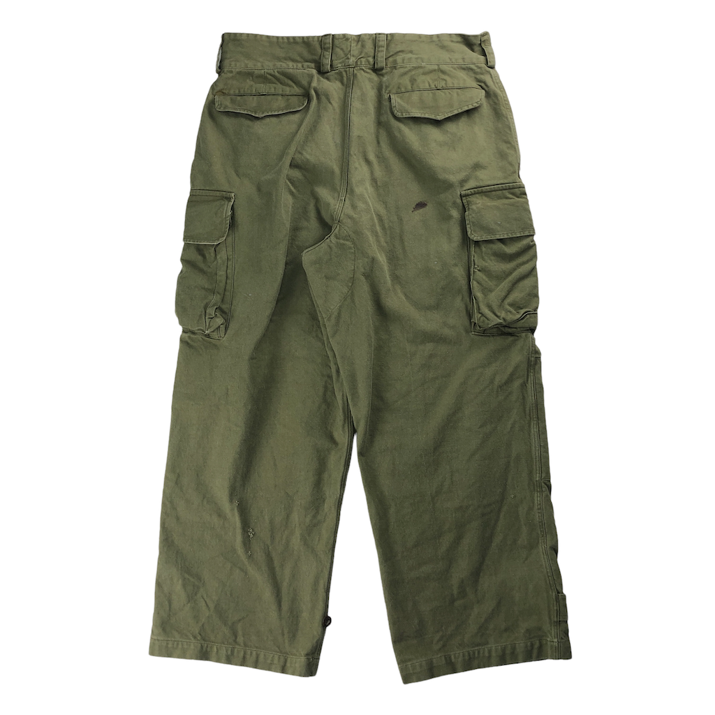 50s vintage M-47前期 French Army フランス軍 実物 ミリタリーパンツ カーゴパンツ 比翼ボタン