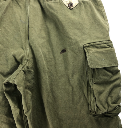 50s vintage M-47前期 French Army フランス軍 実物 ミリタリーパンツ カーゴパンツ 比翼ボタン