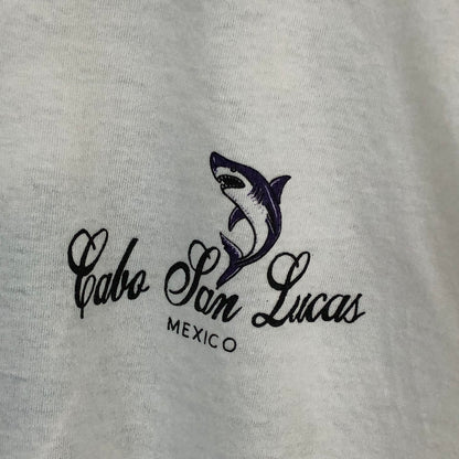 00s vintage trueno トレノ SUPER SUPECIAL 2000 スーパースペシャル Cabo San Lucas カボサンルカス サメ シャーク プリントTシャツ 半袖 カットソー ホワイト