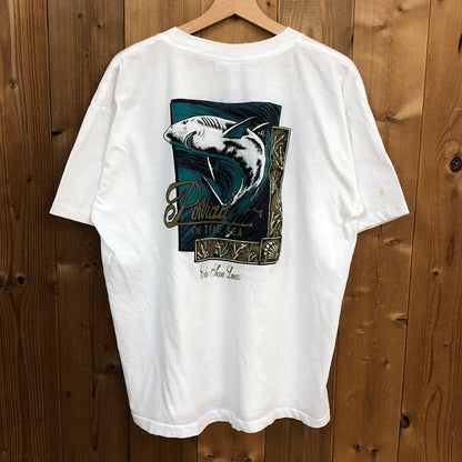 00s vintage trueno トレノ SUPER SUPECIAL 2000 スーパースペシャル Cabo San Lucas カボサンルカス サメ シャーク プリントTシャツ 半袖 カットソー ホワイト