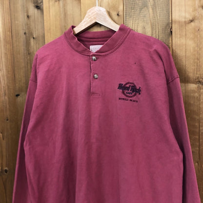 00s Hard Rock CAFE ハードロックカフェ myrtle beach マートルビーチ ロングTシャツ ロンT ヘンリーネック 長袖